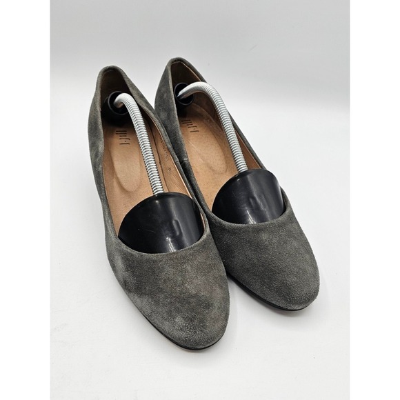 J. Jill Shoes - J Jill Women Liana Pumps Size 8 Gray Suede Block Heel Round Toe Academia Classic